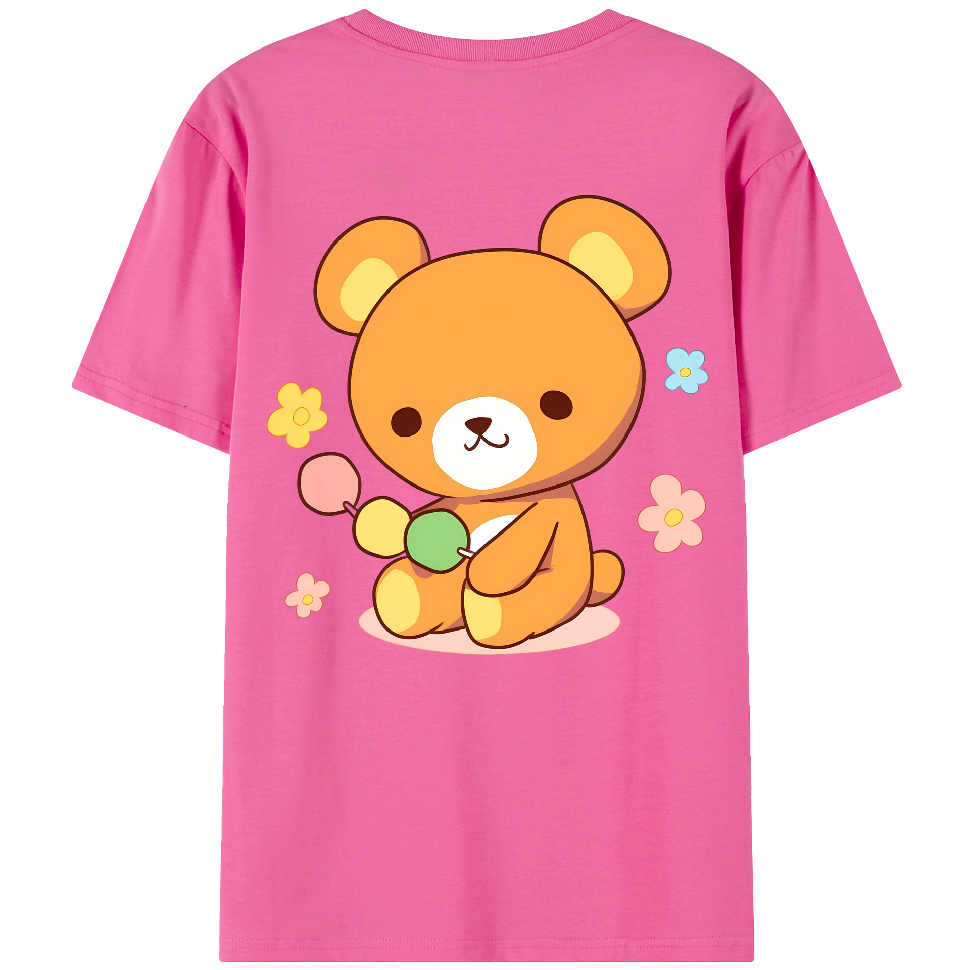 （画像用） リラックマ リラックマ キイロイトリ Rilakkuma Korilakkuma Kiiroitori レディース半袖Tシャツ(バックプリント)